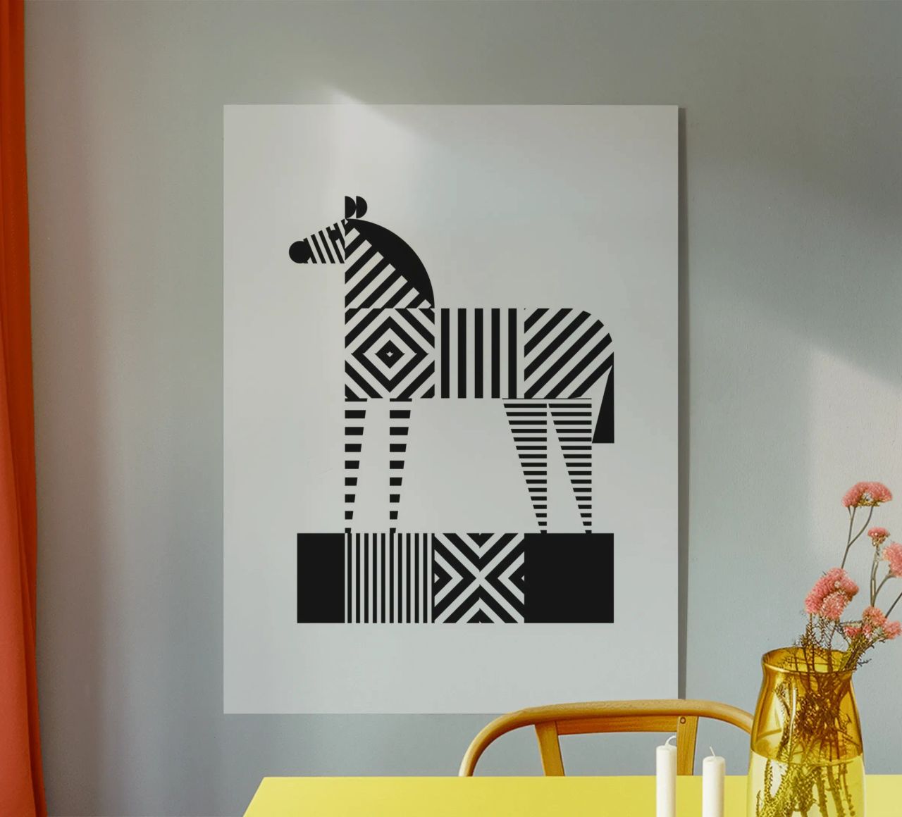 Zebra (b&w) plexiglass da Greg Mably Studio