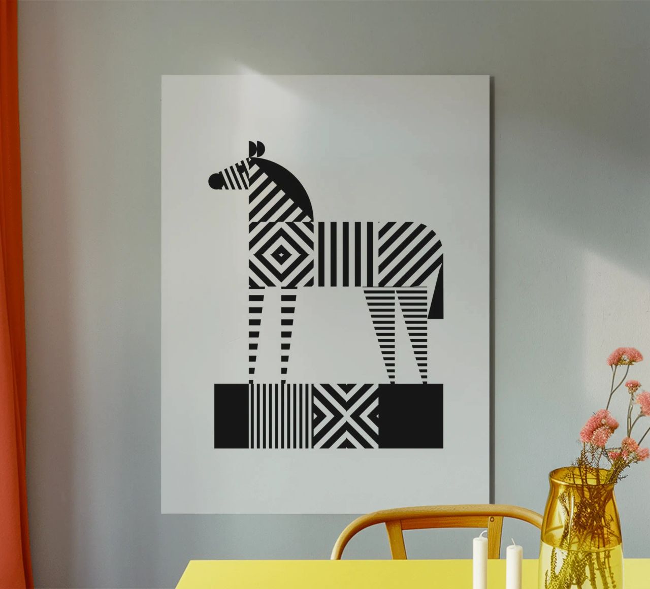 Zebra (b&w) alluminio dibond da Greg Mably Studio