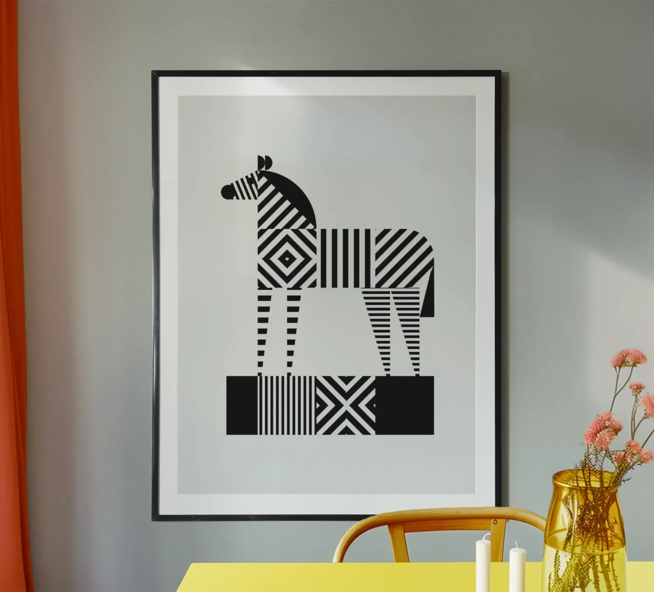 Zebra (b&n) poster da Greg Mably Studio