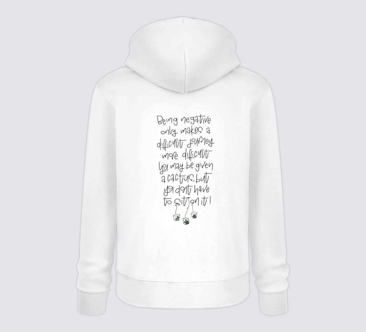 Cactus - don't be negative! felpa con cappuccio da LIMITED EDITION LETTERS