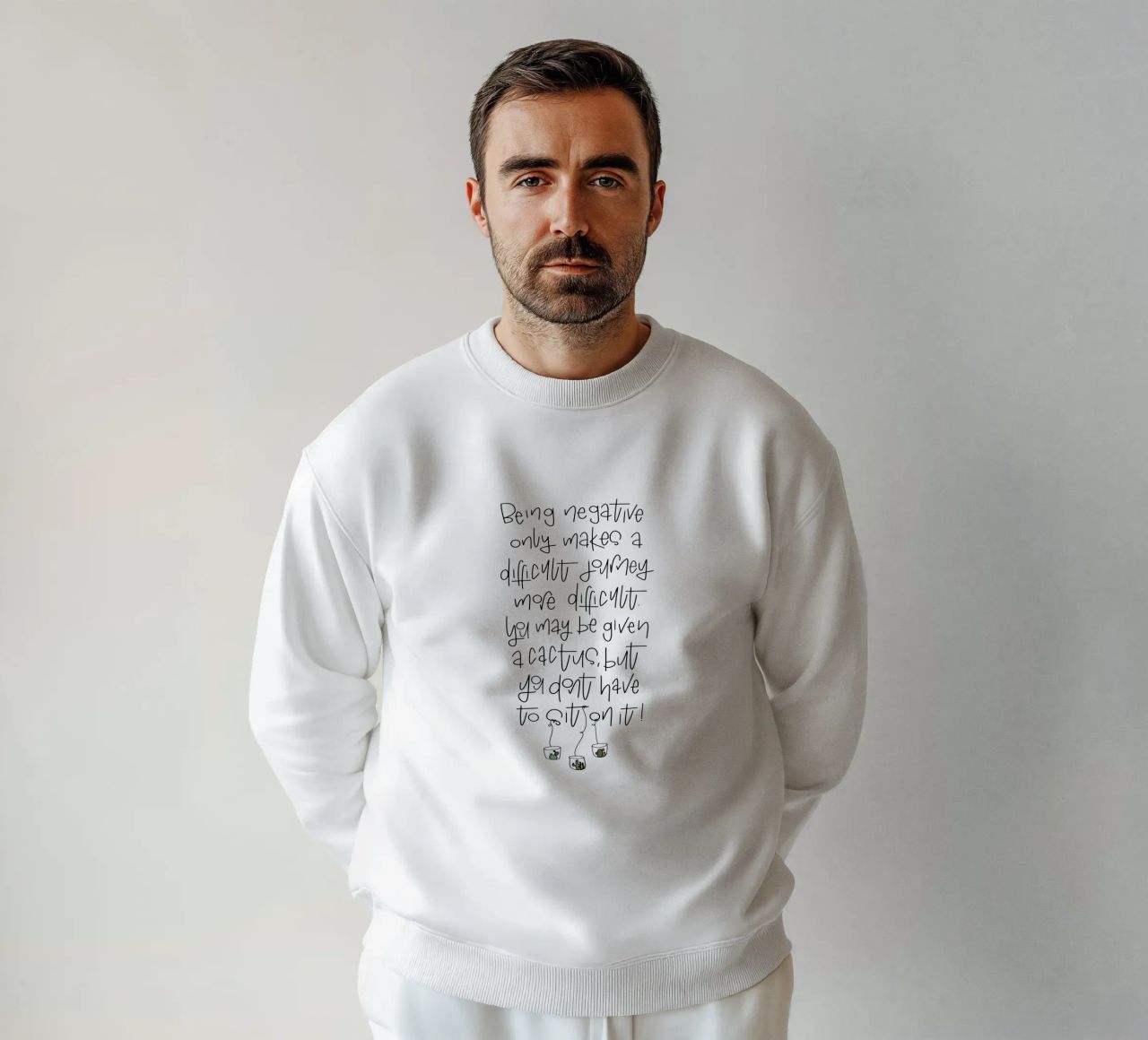 Cactus - don't be negative! felpa da LIMITED EDITION LETTERS