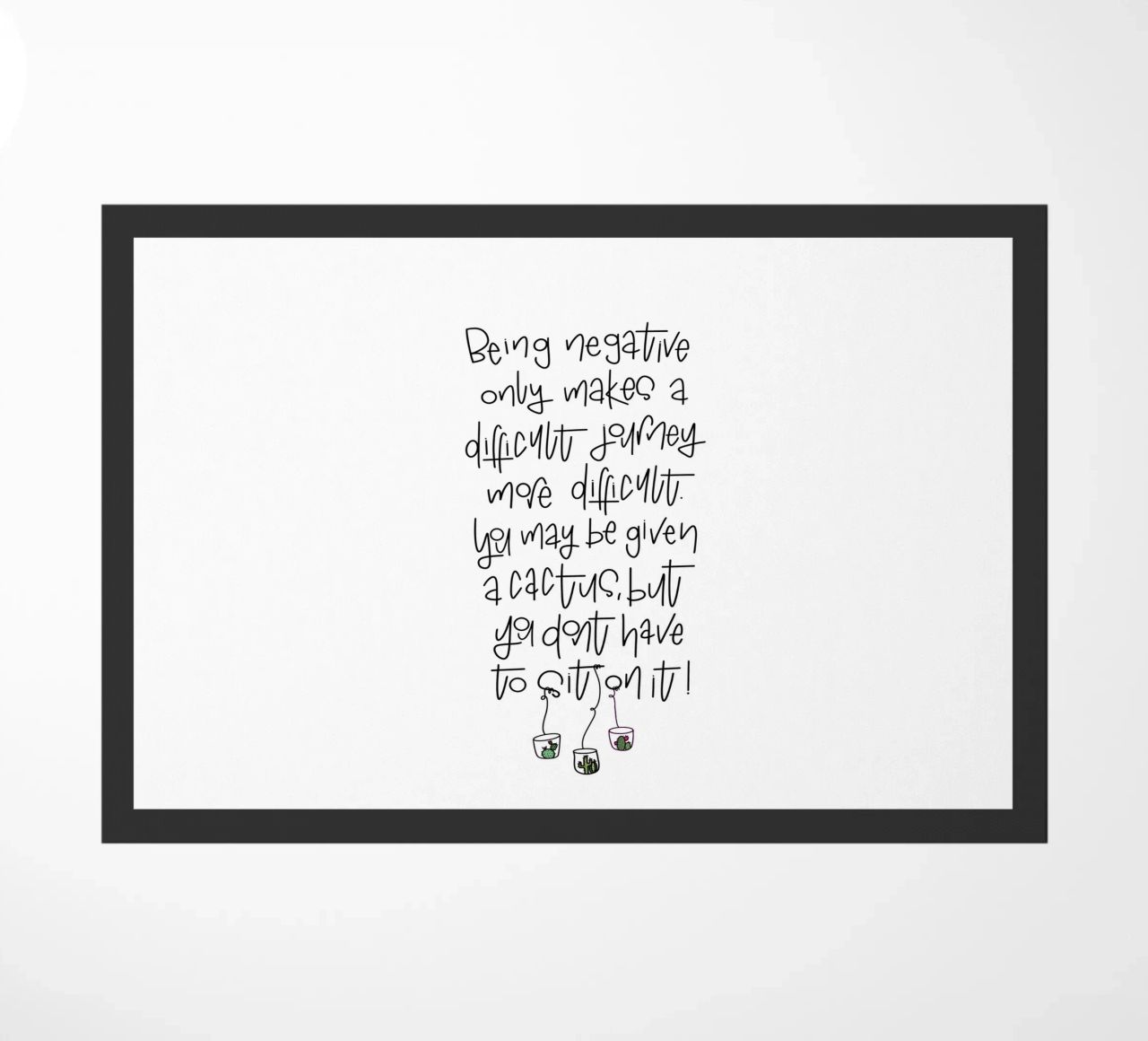 Cactus - don't be negative! zerbino da LIMITED EDITION LETTERS