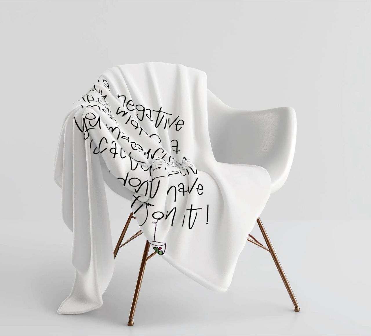 Cactus - don't be negative! coperta in pile da LIMITED EDITION LETTERS
