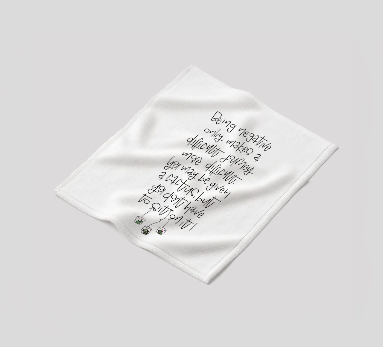 Cactus - don't be negative! coperta in pile da LIMITED EDITION LETTERS