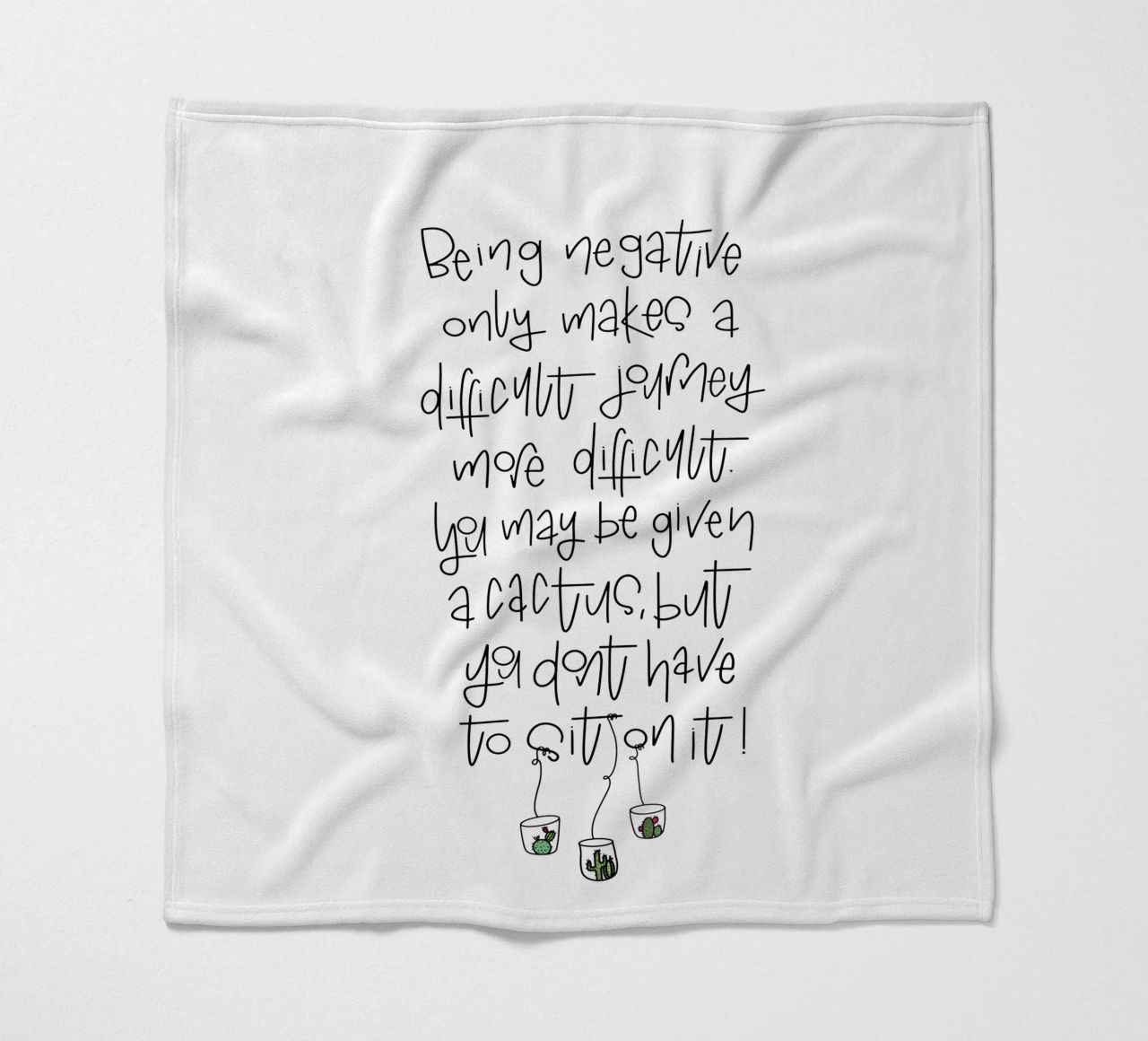 Cactus - don't be negative! coperta in pile da LIMITED EDITION LETTERS