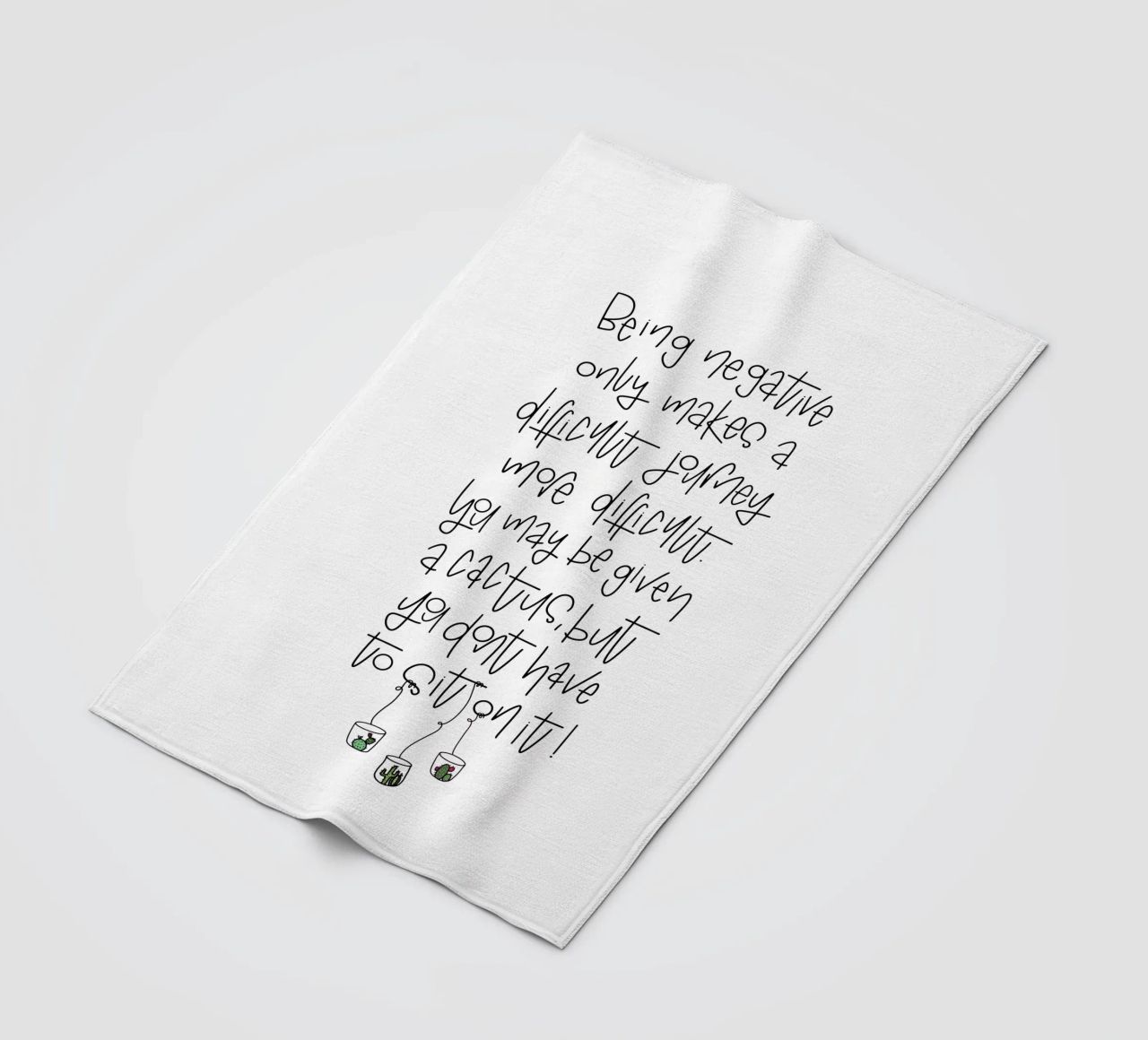 Cactus - don't be negative! coperta in pile da LIMITED EDITION LETTERS