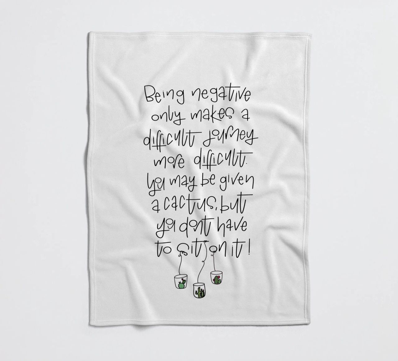 Cactus - don't be negative! coperta in pile da LIMITED EDITION LETTERS
