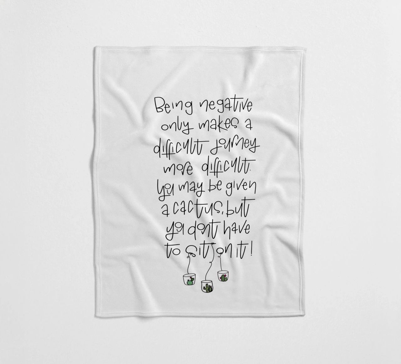 Cactus - don't be negative! coperta in pile da LIMITED EDITION LETTERS