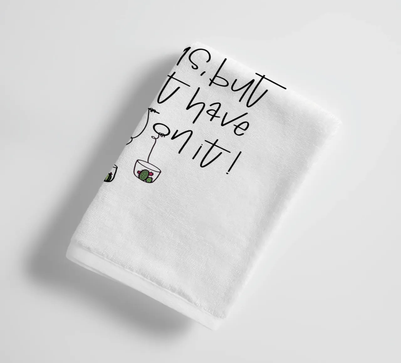 Cactus - don't be negative! asciugamano da bagno da LIMITED EDITION LETTERS