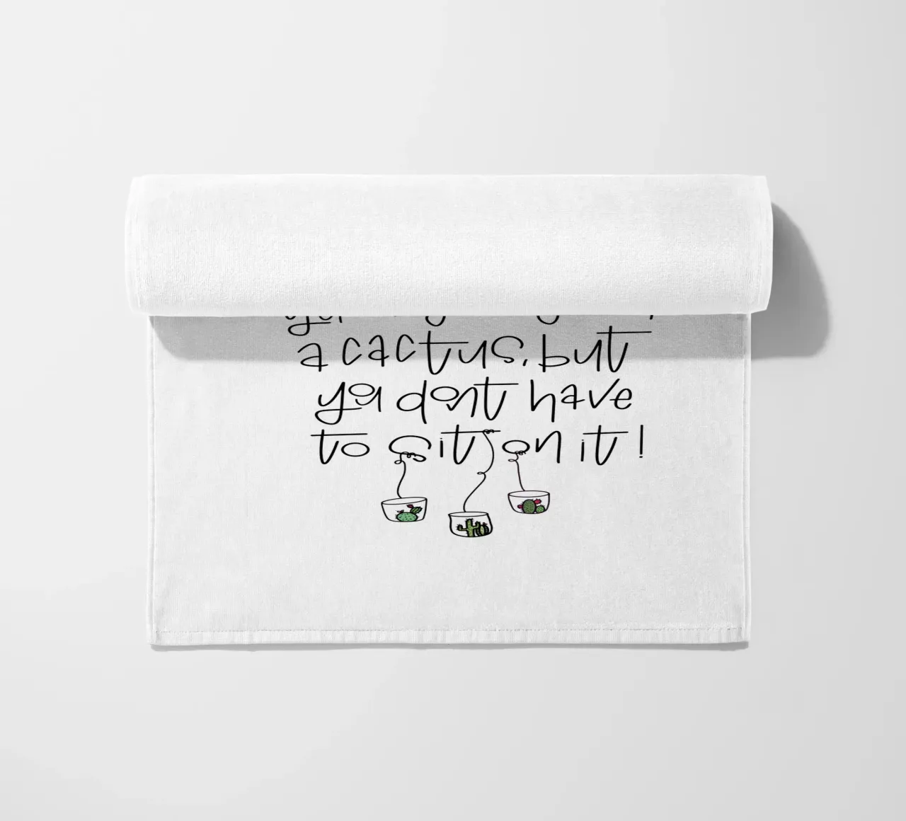 Cactus - don't be negative! telo mare da LIMITED EDITION LETTERS