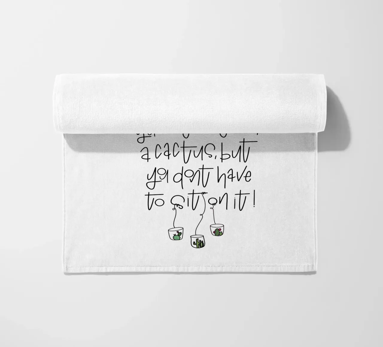 Cactus - don't be negative! toalla de playa de LIMITED EDITION LETTERS