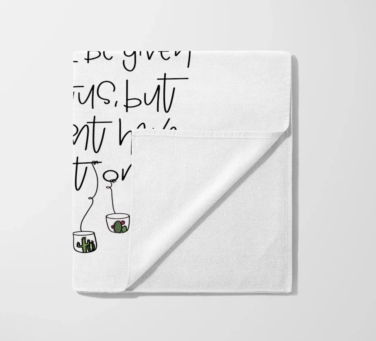 Cactus - don't be negative! telo mare da LIMITED EDITION LETTERS