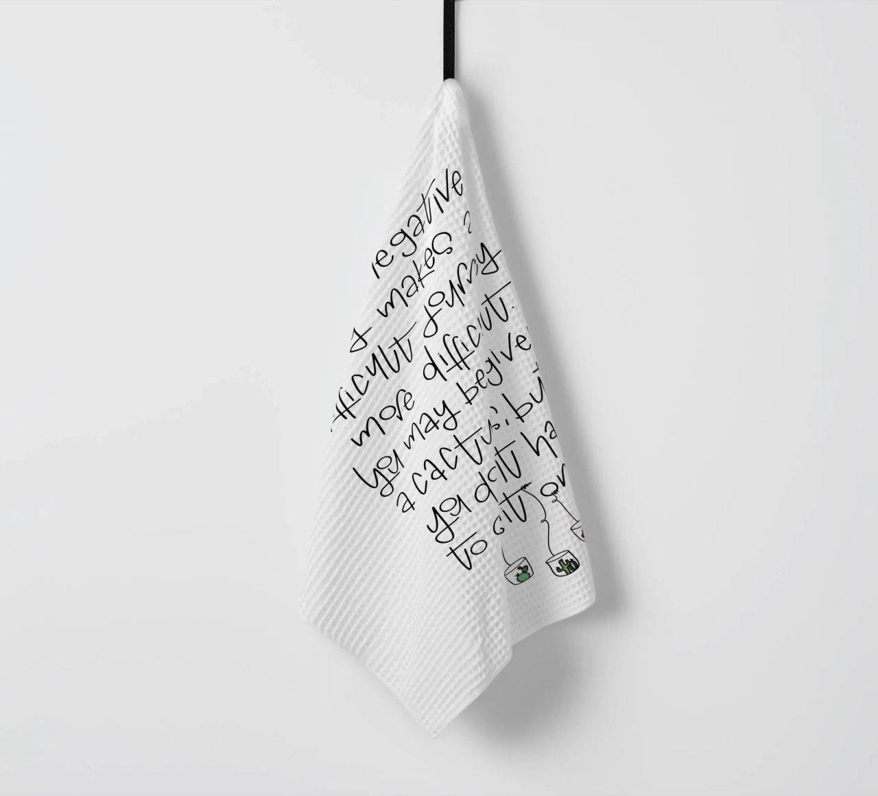 Cactus - don't be negative! canovaccio da cucina da LIMITED EDITION LETTERS