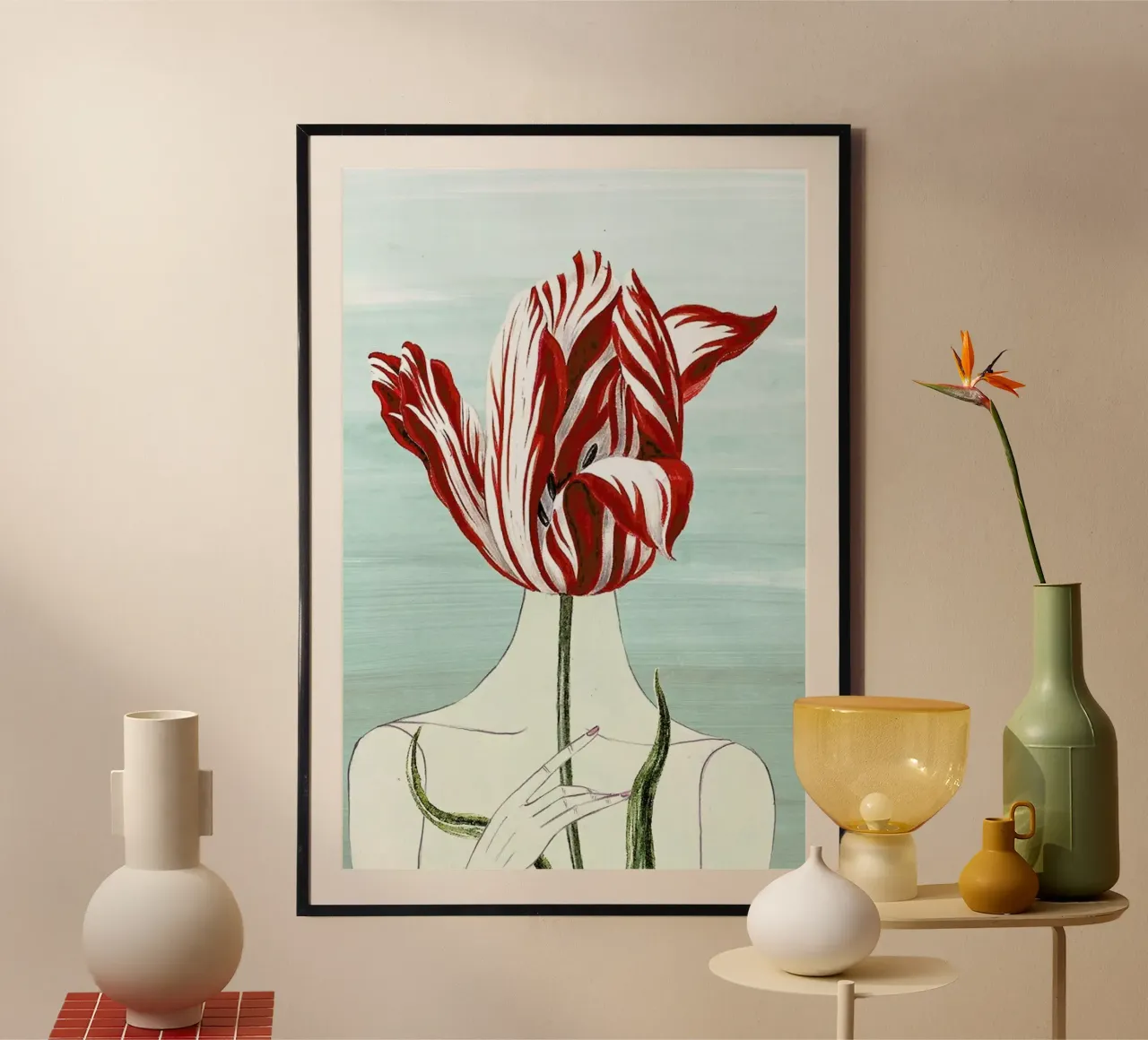 In the Garden poster con telaio in plastica da Rococco LA