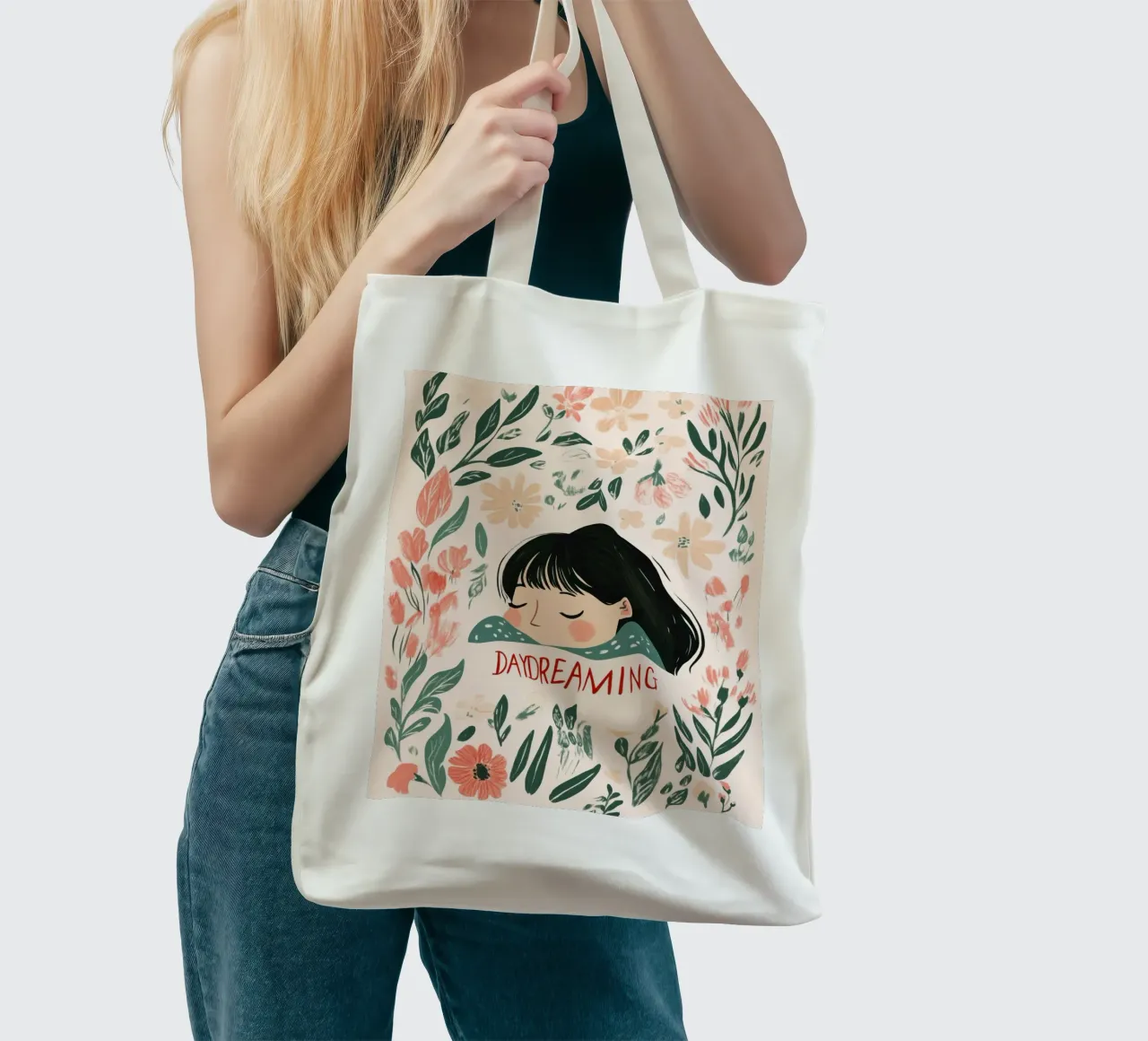 Day Dreaming (Version 3) borsa in juta da treechild