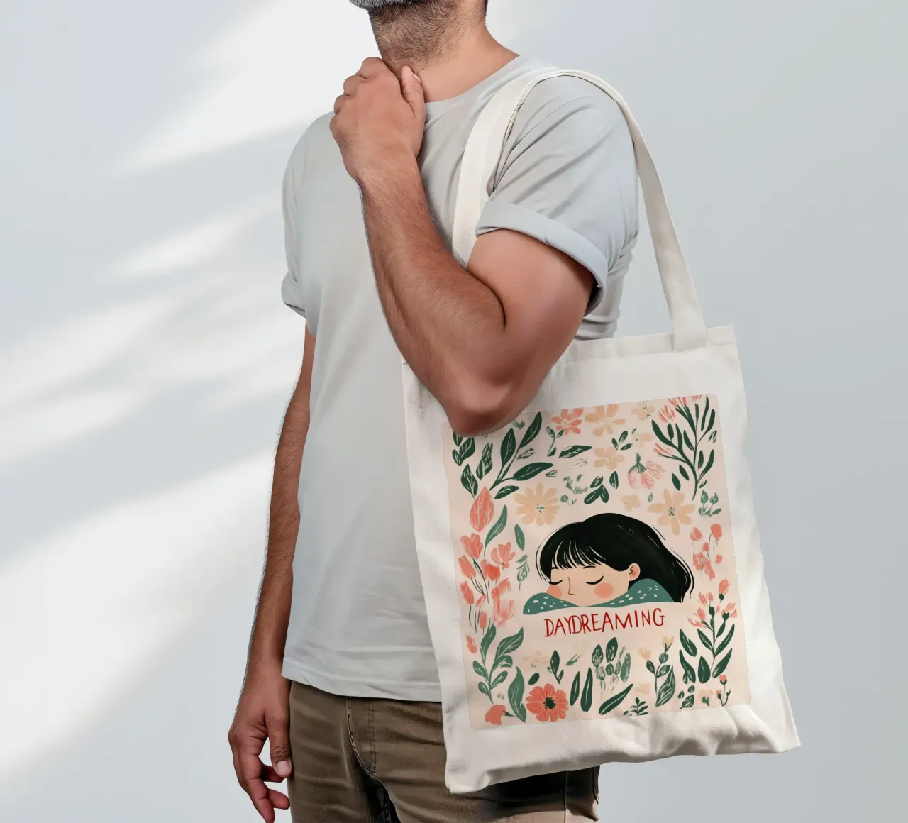 Day Dreaming (Version 3) borsa in juta da treechild
