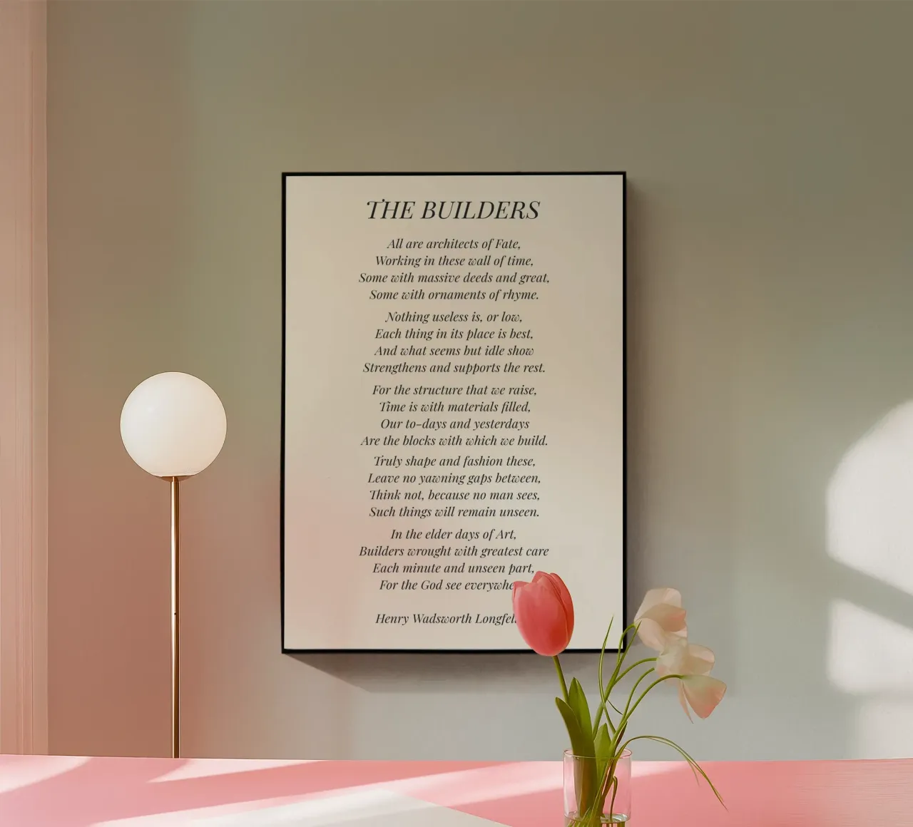 El poema de los constructores metacrilato de Paigaam Studio