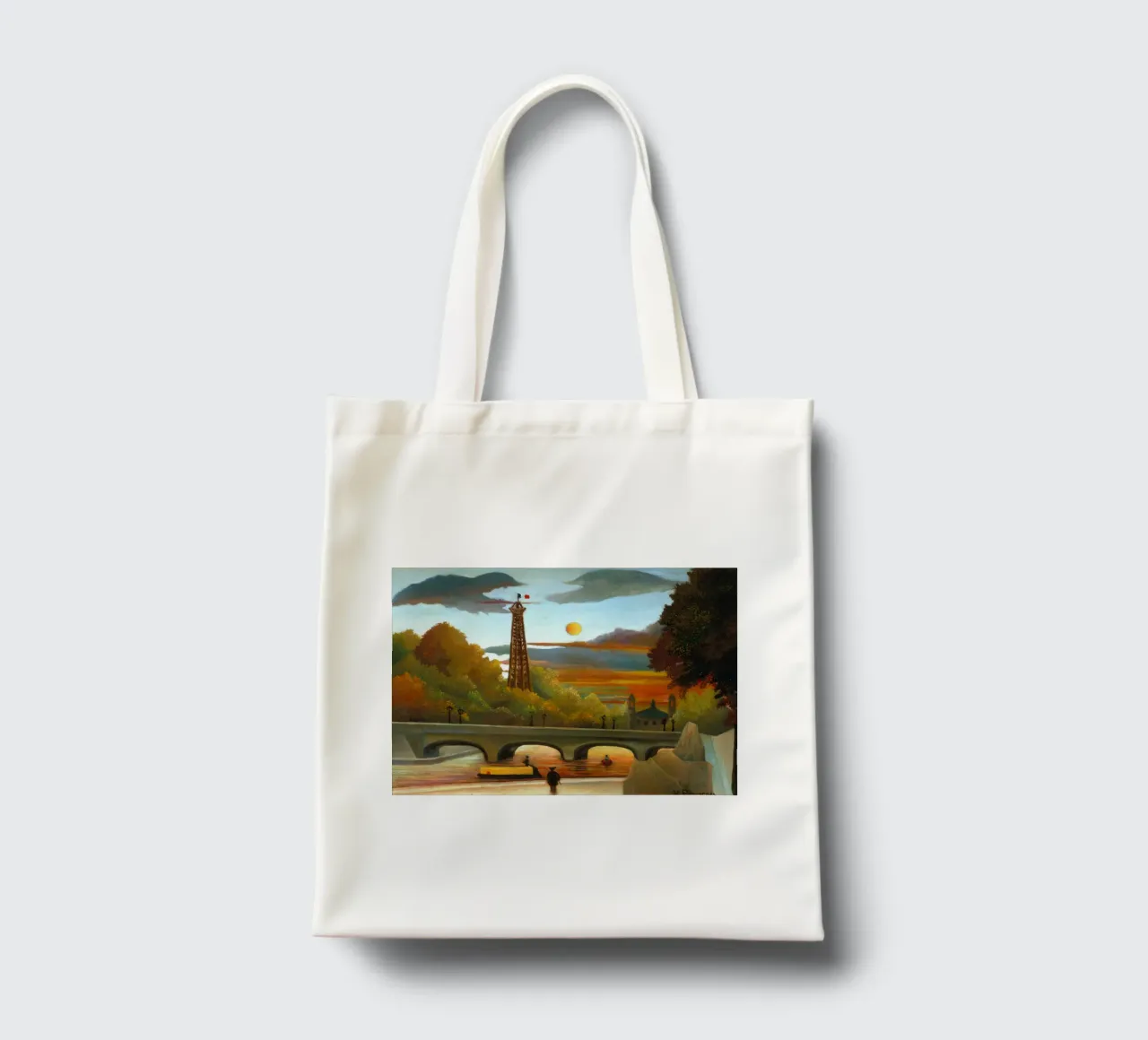 Henri Rousseau - Senna e Torre Eiffel borsa in juta da ARTOTHEK