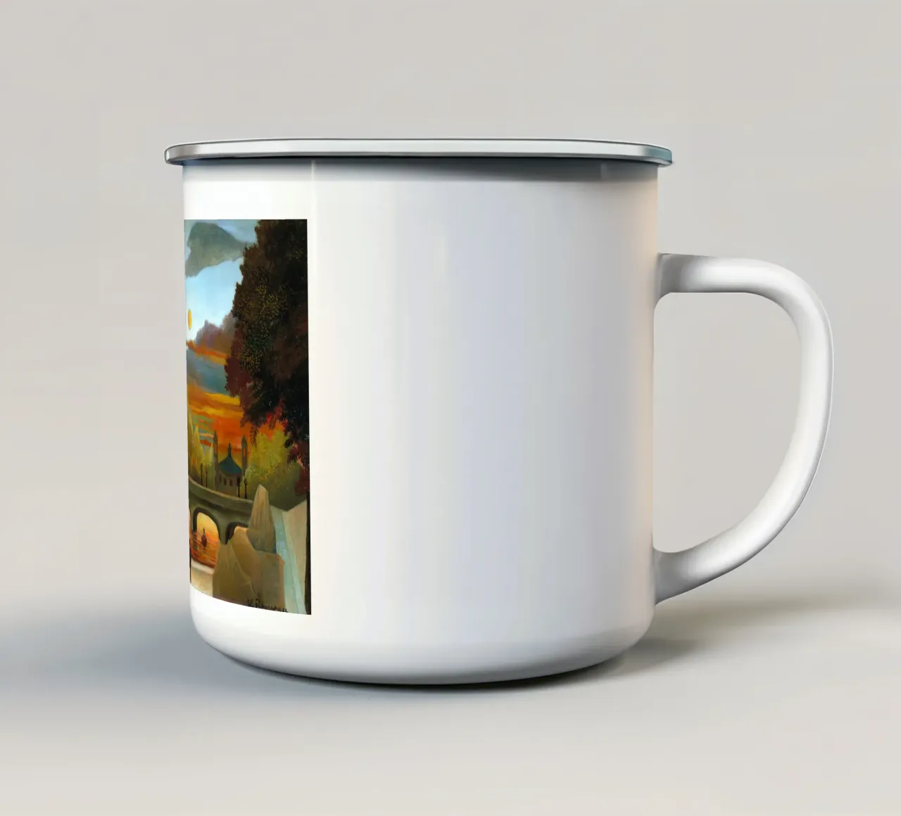 Henri Rousseau - Senna e Torre Eiffel tazza in smalto da ARTOTHEK