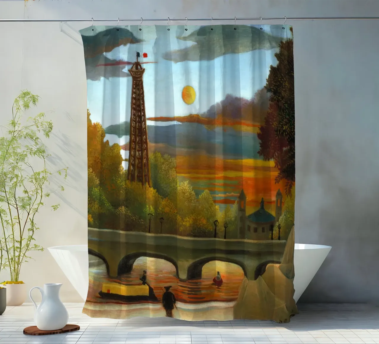Henri Rousseau - Senna e Torre Eiffel tenda da doccia da ARTOTHEK