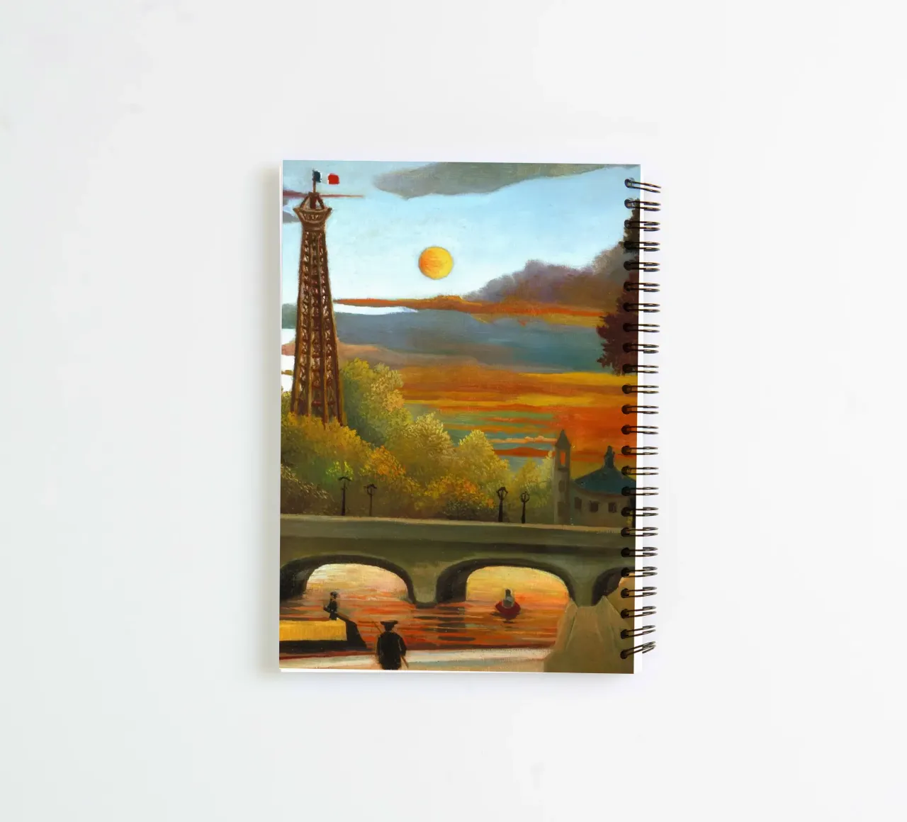 Henri Rousseau - Seine and the Eiffel Tower spiral notebook by ARTOTHEK