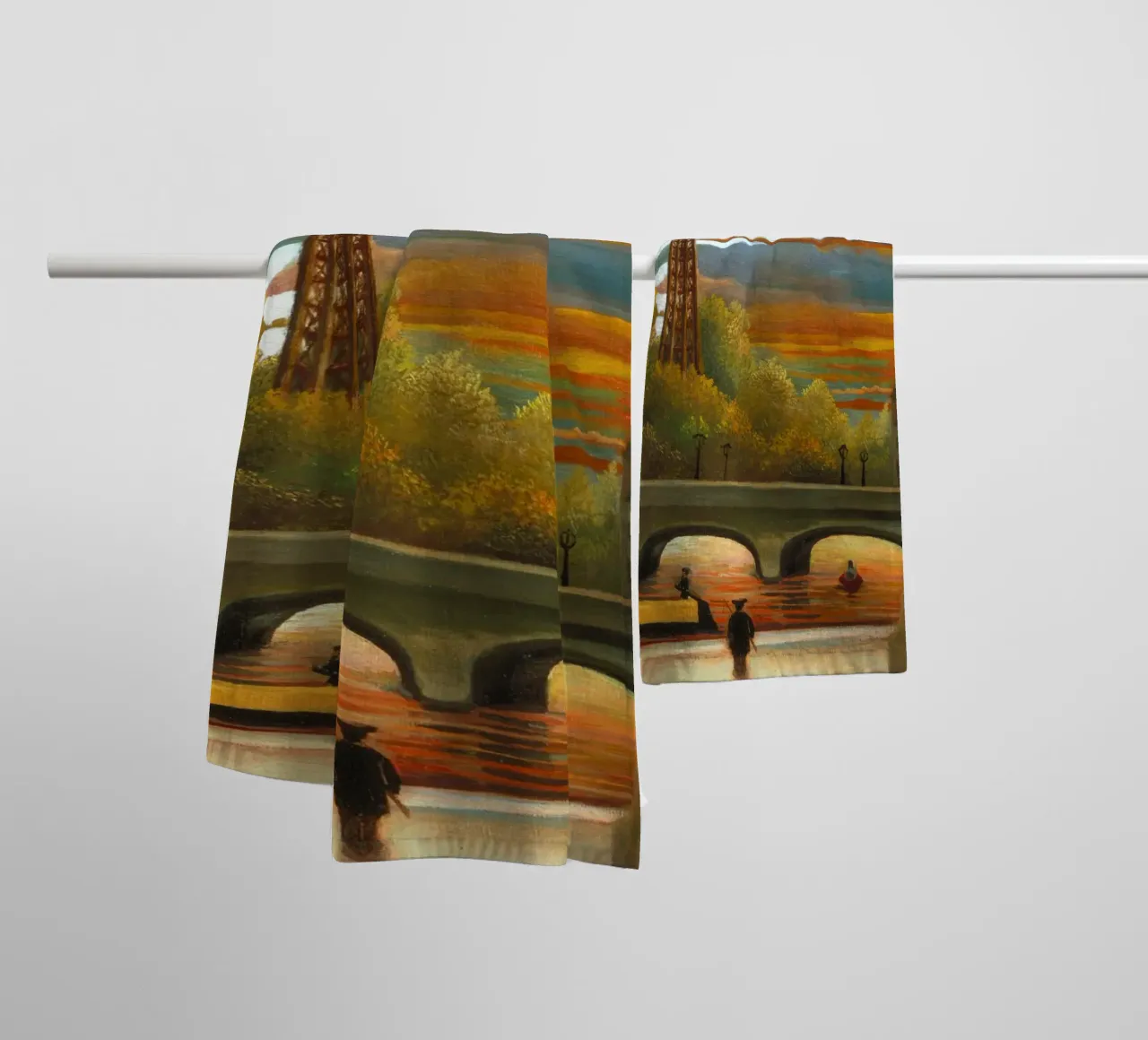 Henri Rousseau - Senna e Torre Eiffel asciugamano da bagno da ARTOTHEK
