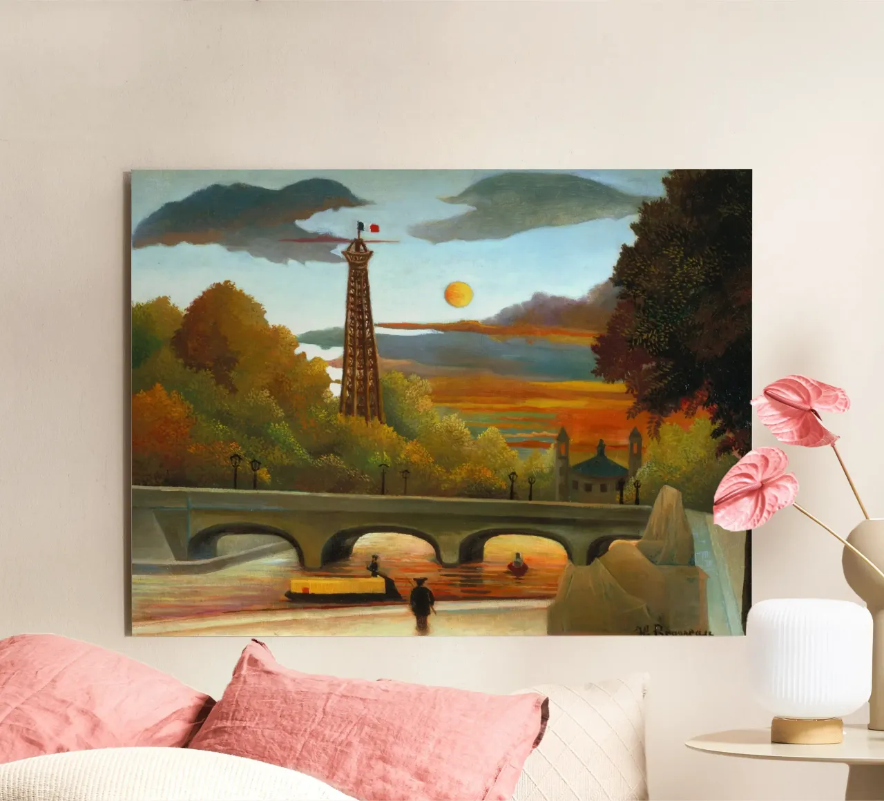 Henri Rousseau - Senna e Torre Eiffel alluminio dibond da ARTOTHEK