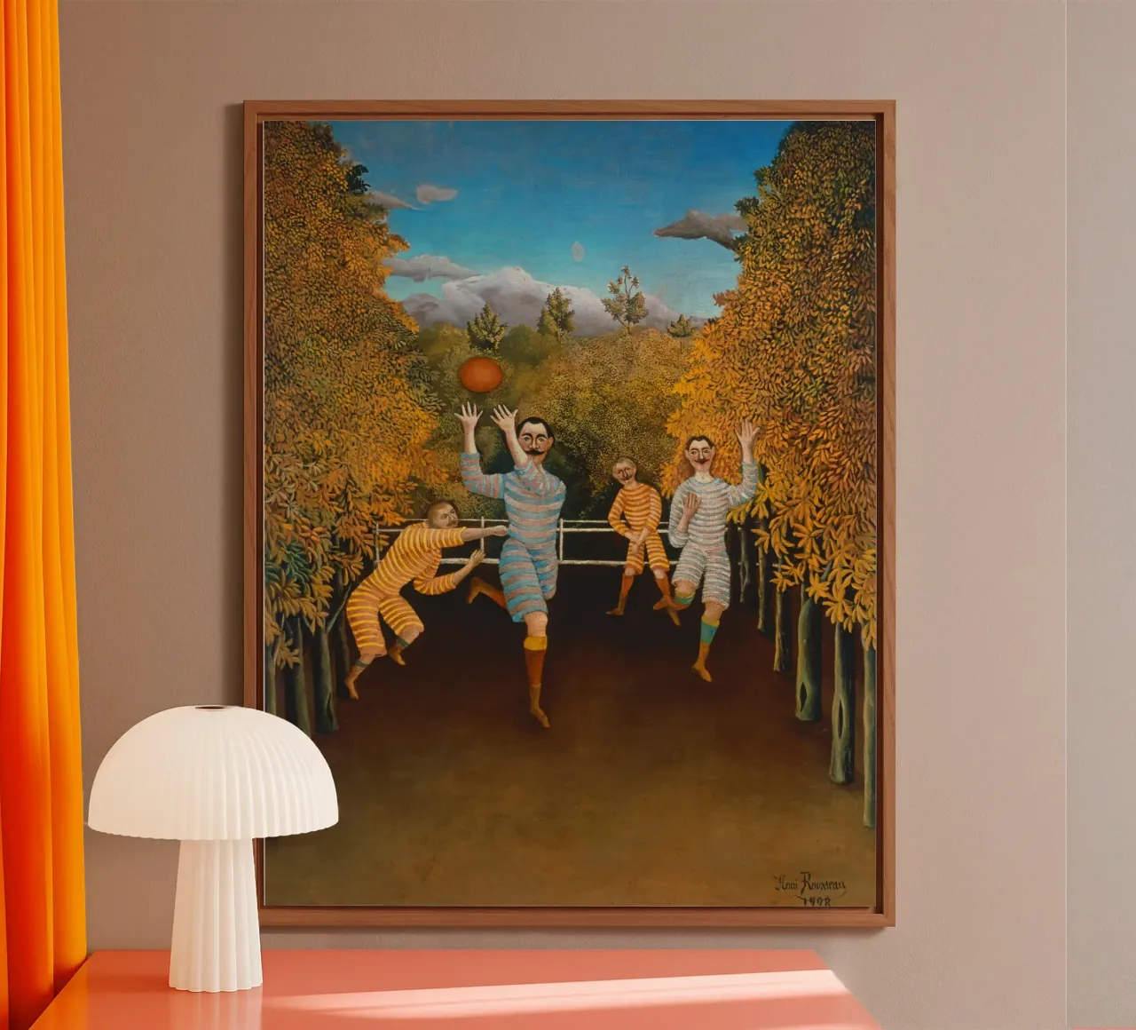 Henri Rousseau - I giocatori di calcio alluminio dibond da ARTOTHEK