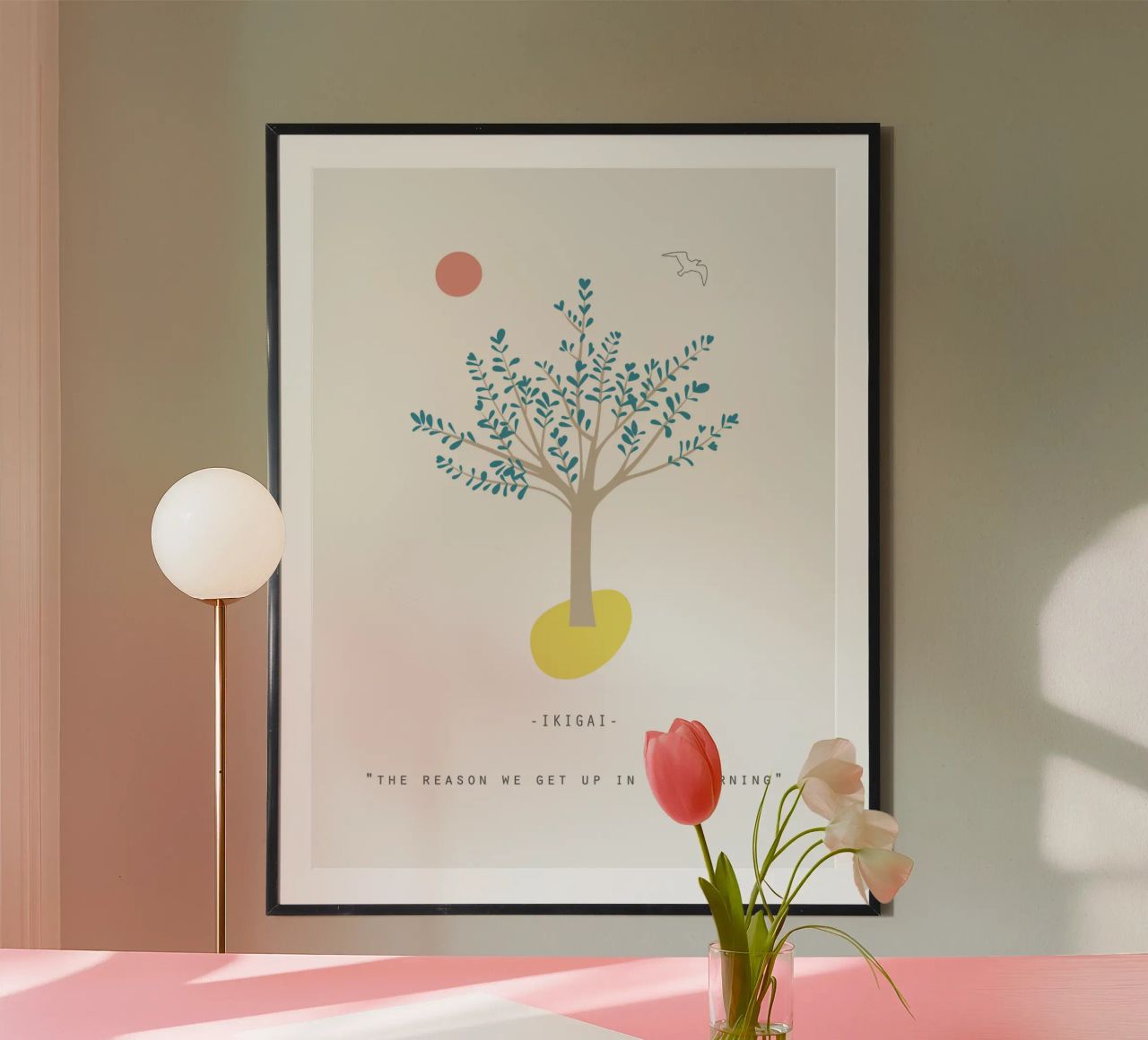 IKIGAI - Japanese poster de natural neutral