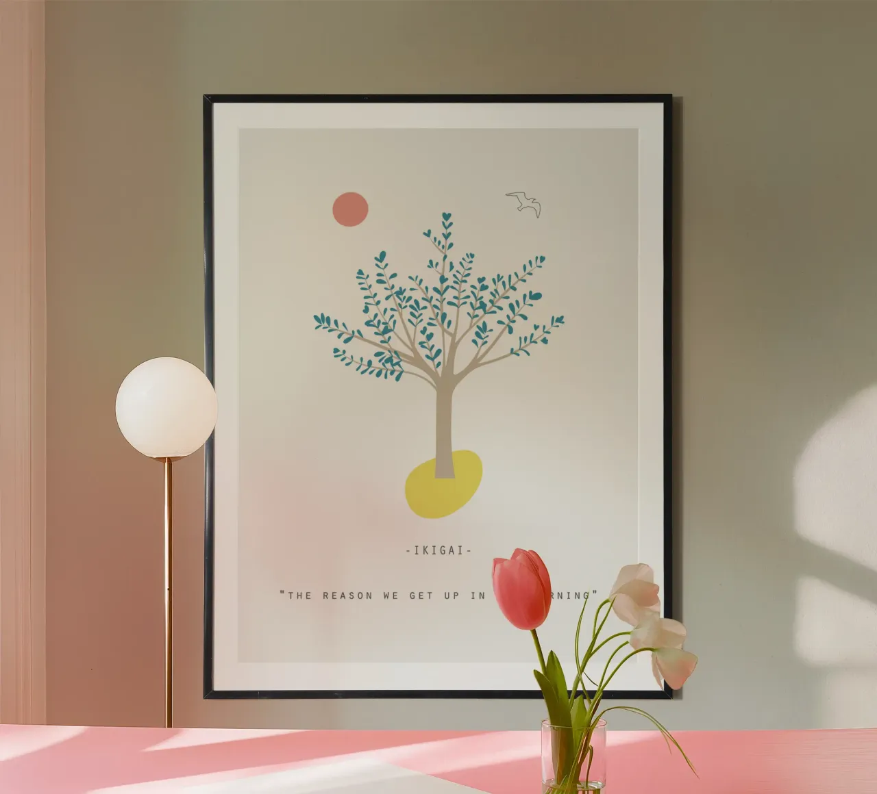 IKIGAI - Japanese poster da natural neutral