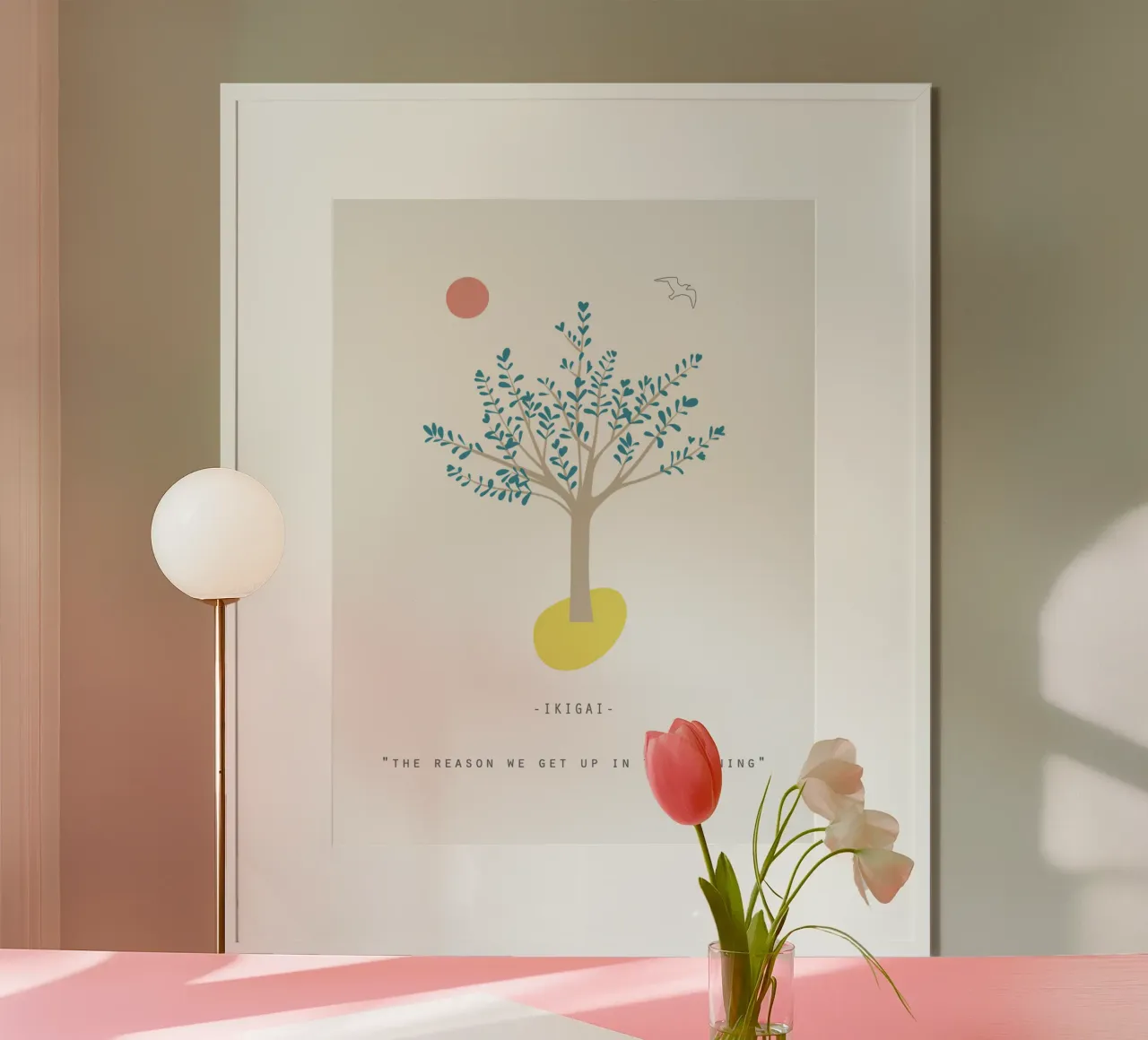 IKIGAI - Japanese poster da natural neutral
