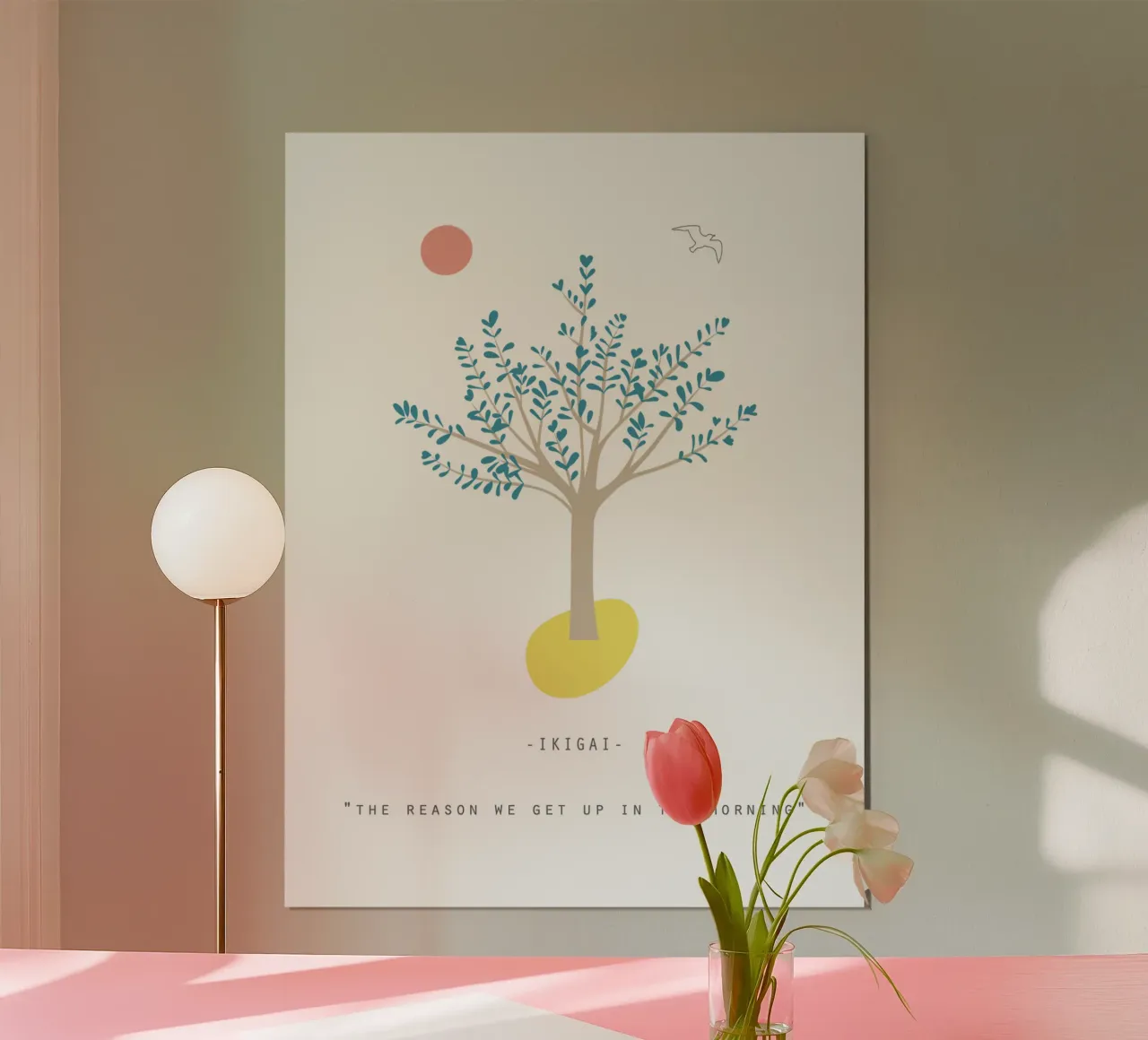 IKIGAI - Japanese poster da natural neutral