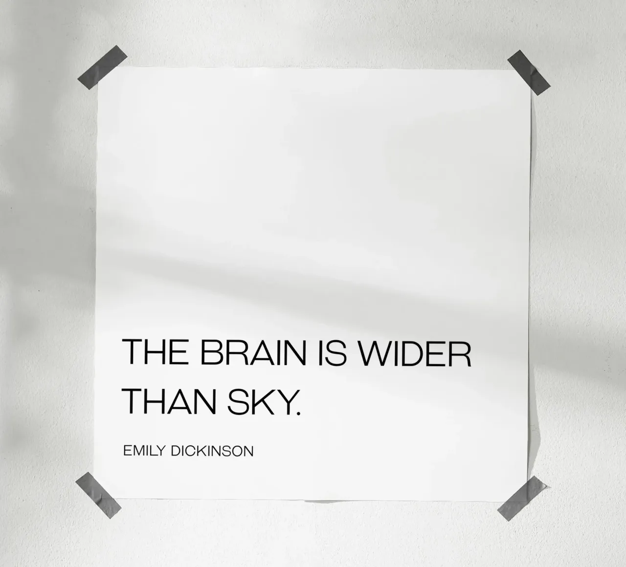 Il cervello è più ampio del cielo poster da Paigaam Studio