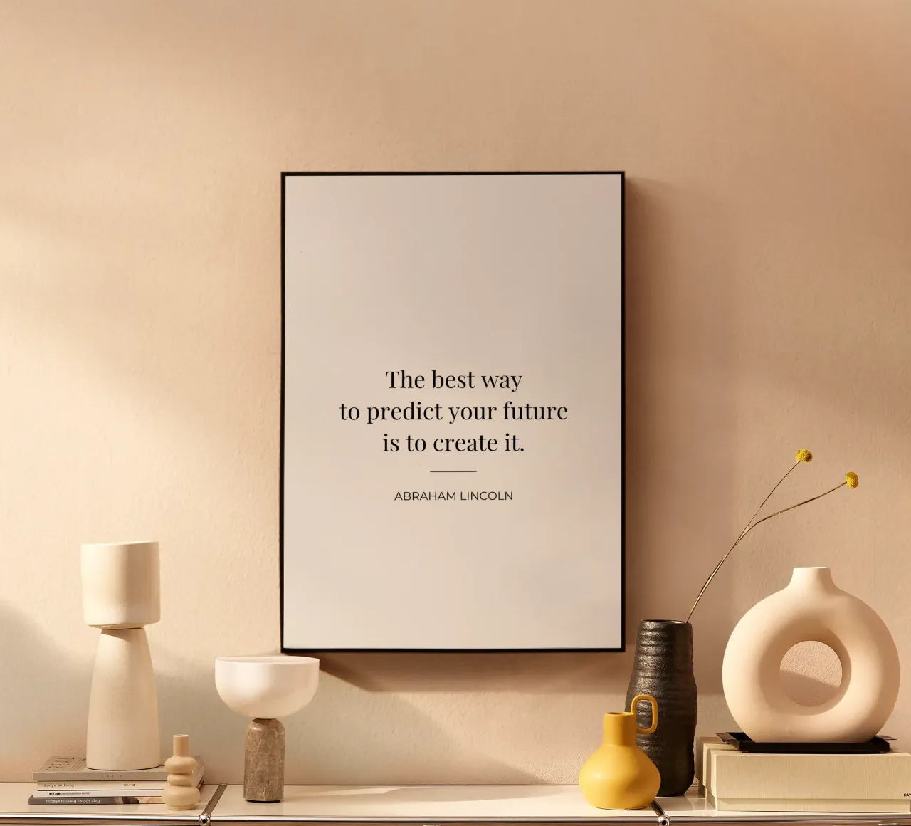 The best way to predict your future is to create it quote alu-dibond by Paigaam Studio