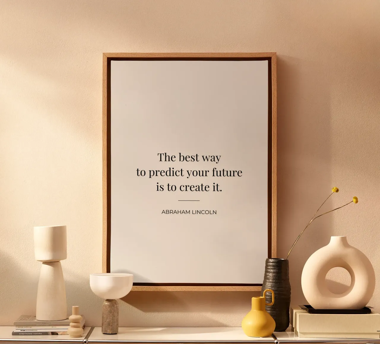 The best way to predict your future is to create it quote canvas by Paigaam Studio