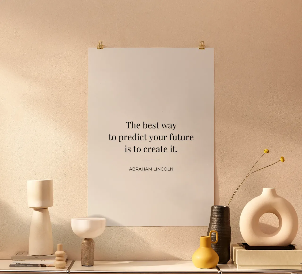 The best way to predict your future is to create it quote hahnemühle by Paigaam Studio
