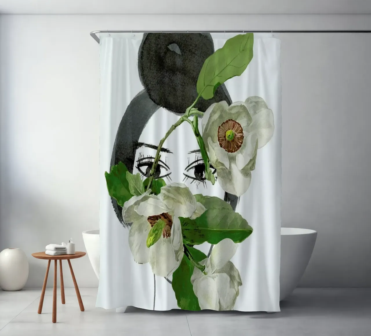 Look through the Flowers 1 shower curtain by Rococco LA