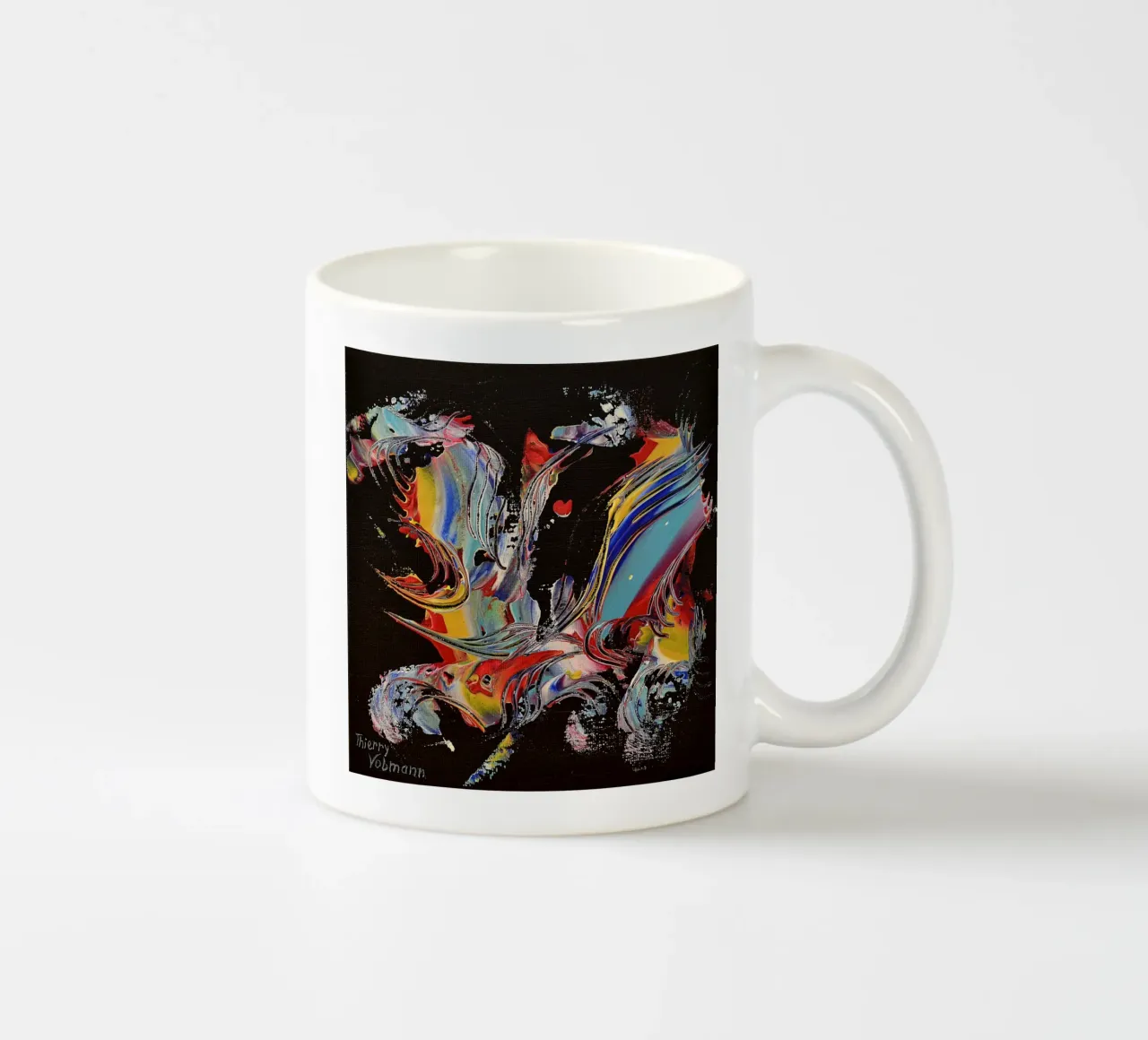 IDEAL GIFT 8 tazza in ceramica da Thierry Vobmann Abstract painting