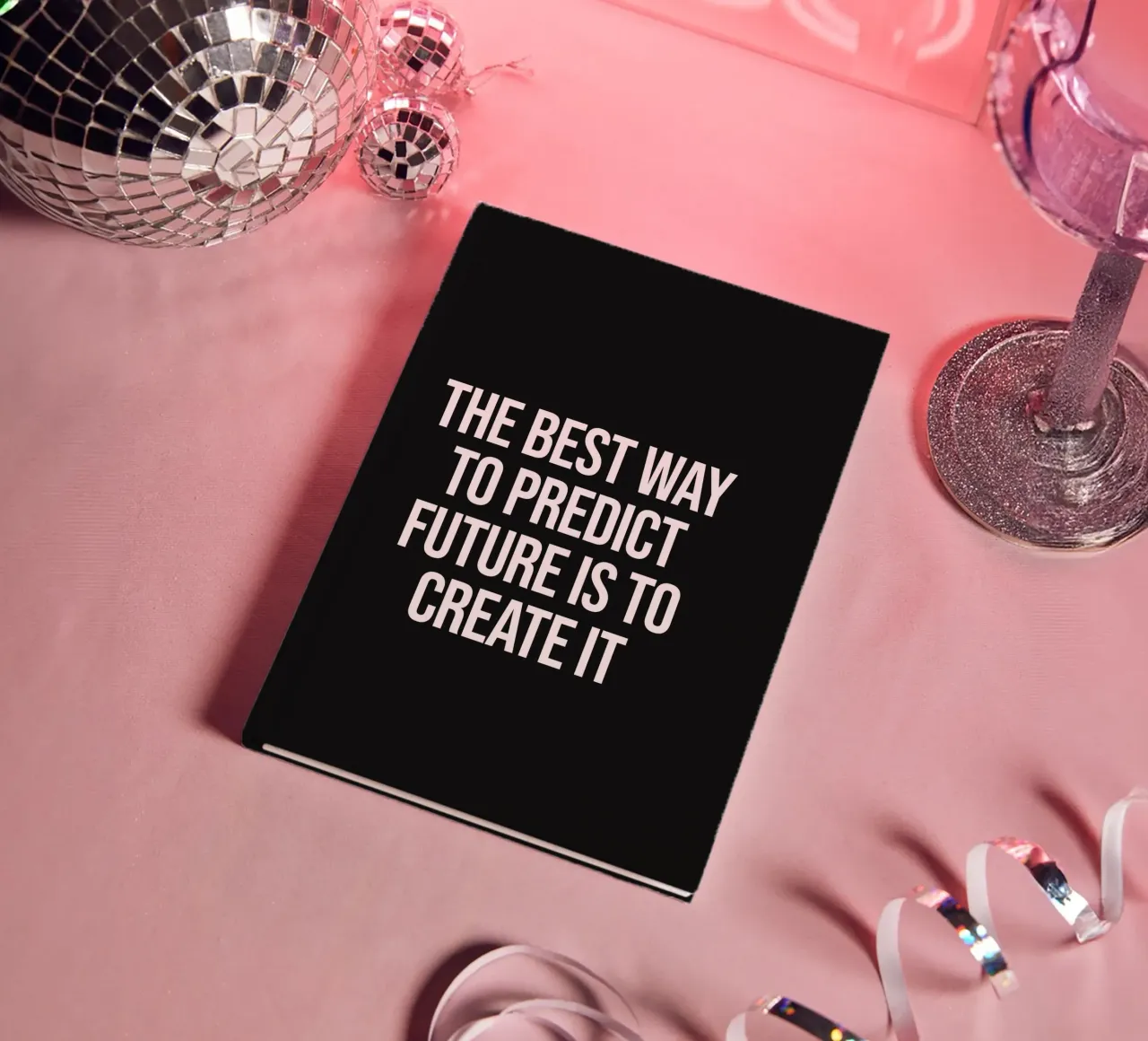 The best way to predict future is to create it quote notebook by Paigaam Studio