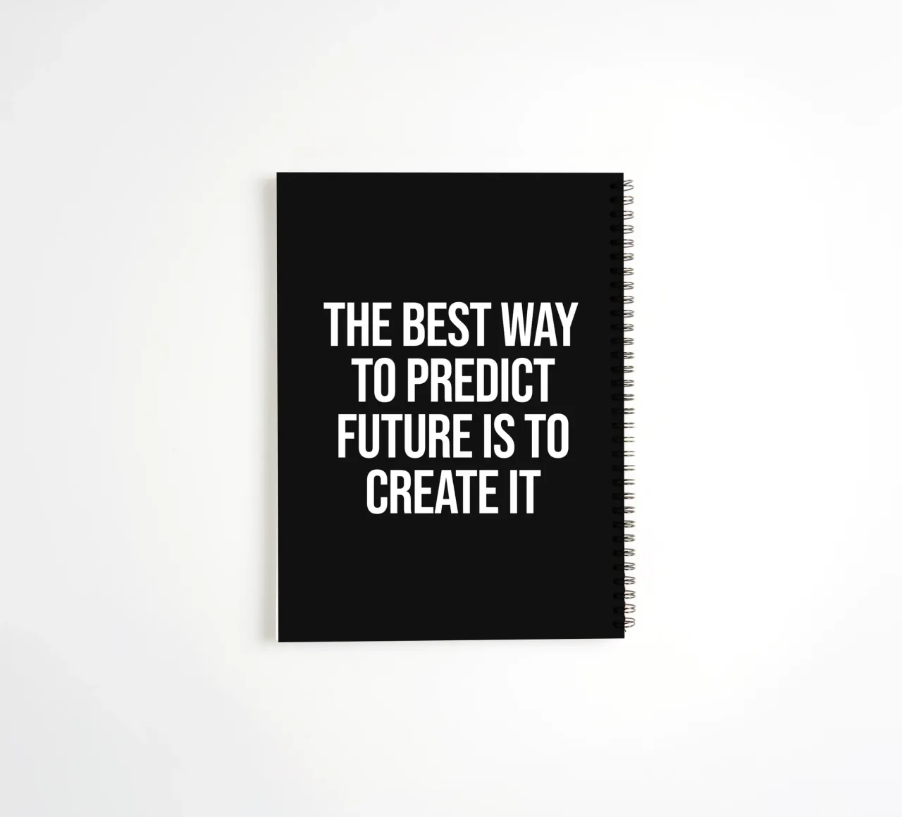 The best way to predict future is to create it quote spiral notebook by Paigaam Studio