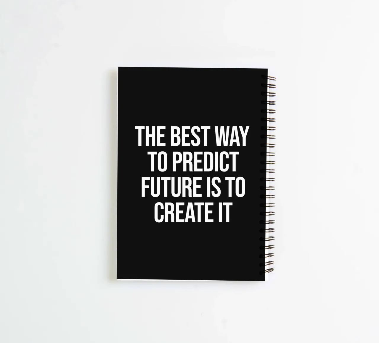 The best way to predict future is to create it quote spiral notebook by Paigaam Studio