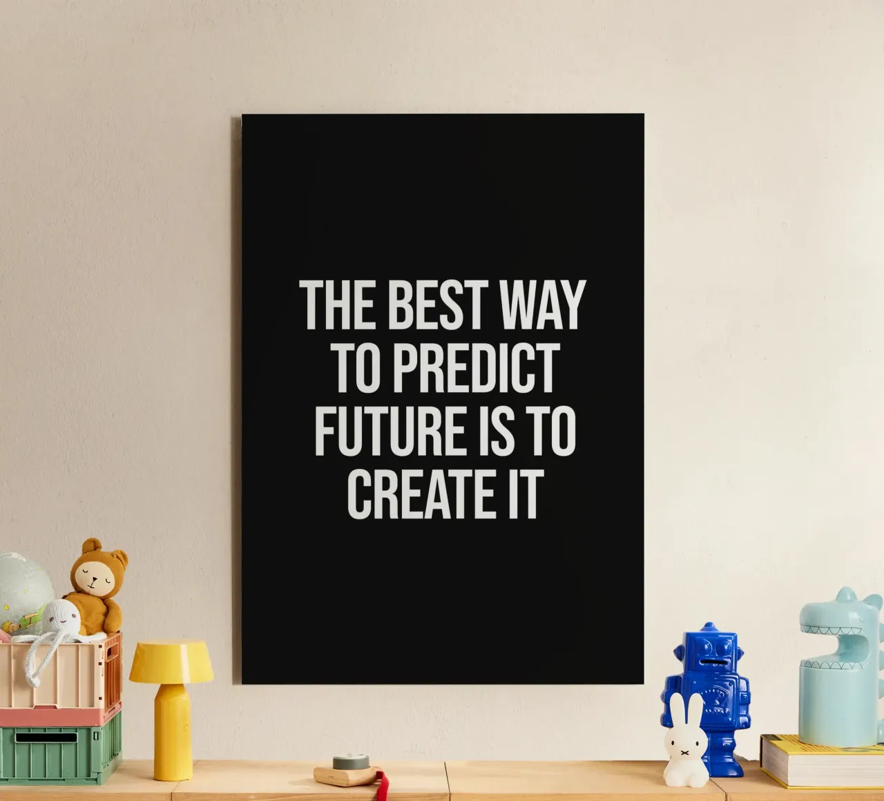 The best way to predict future is to create it quote alu-dibond by Paigaam Studio