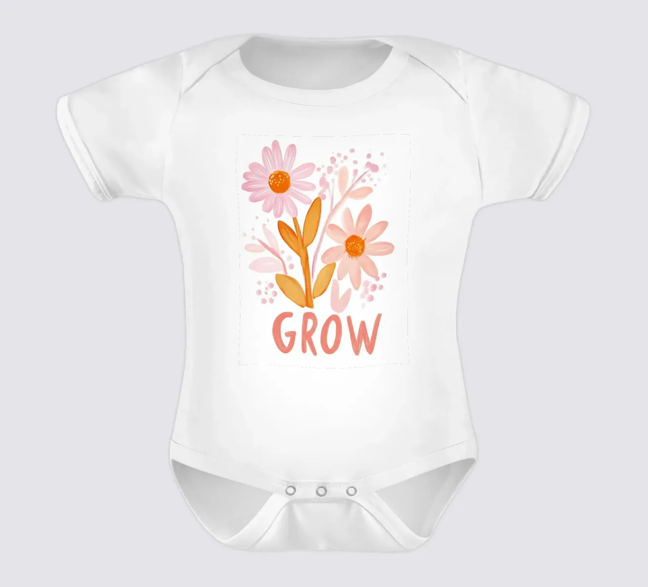 Grow (Version No 2) body neonato maniche corte da treechild