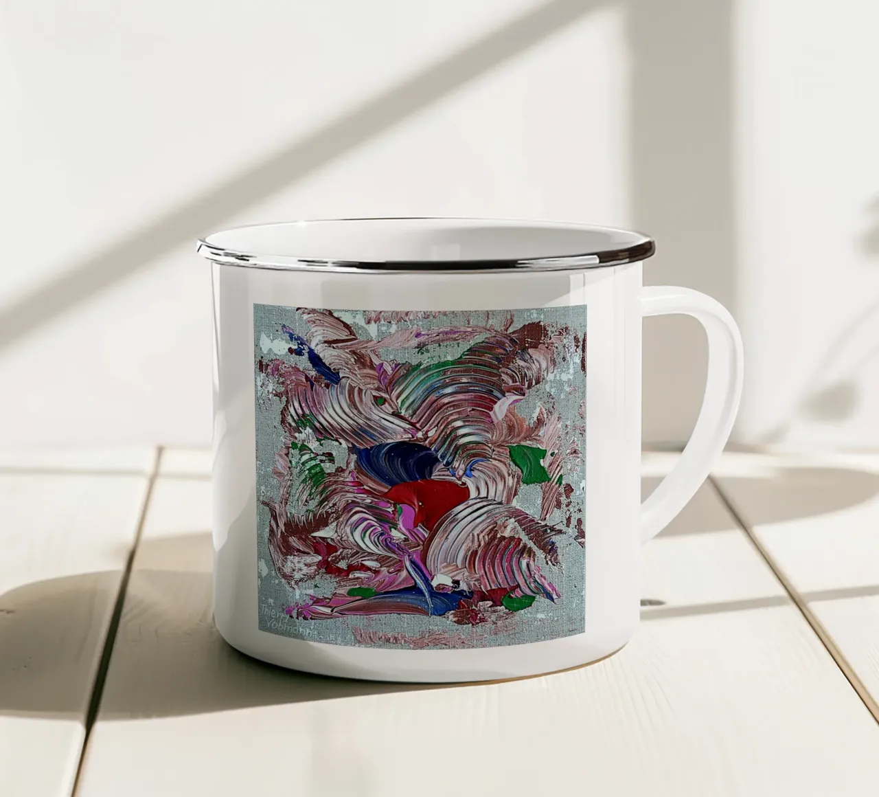 IDEAL GIFT 9 tazza in smalto da Thierry Vobmann Abstract painting