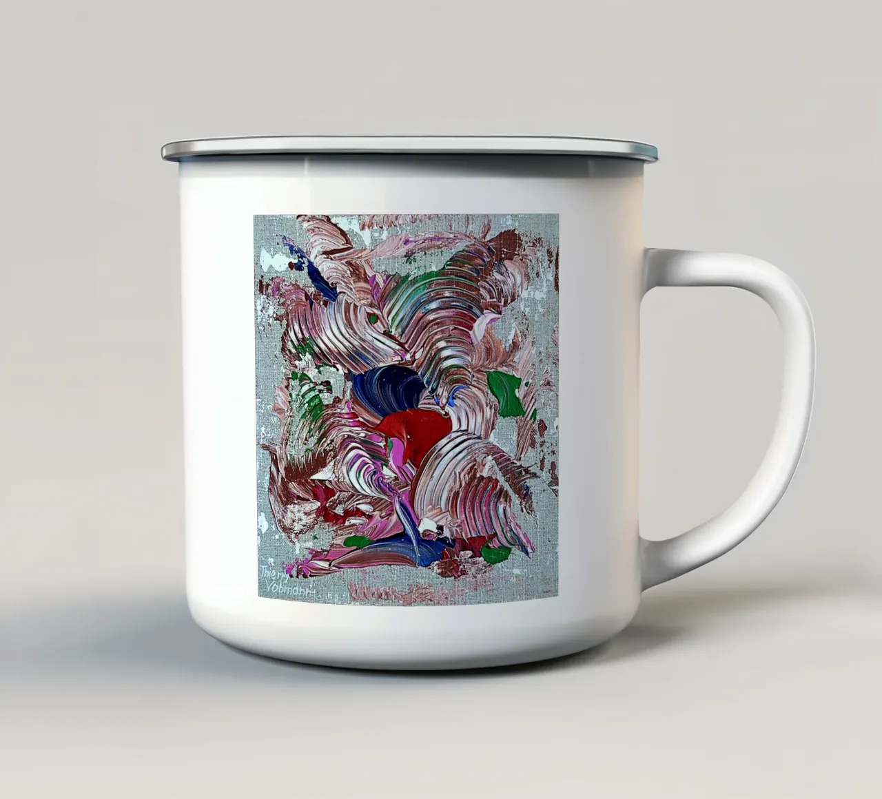IDEAL GIFT 9 tazza in smalto da Thierry Vobmann Abstract painting