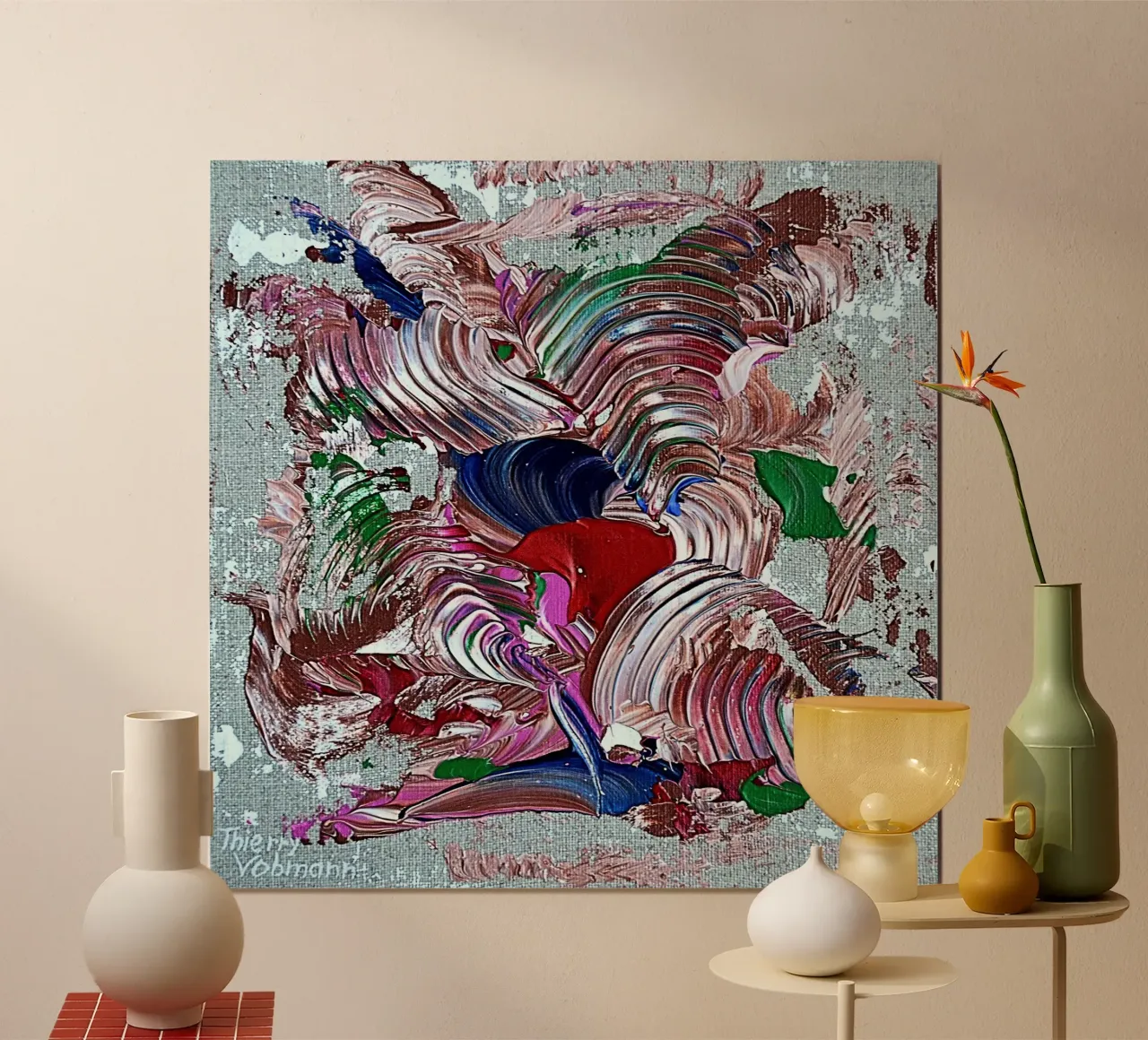 IDEAL GIFT 9 poster con telaio in plastica da Thierry Vobmann Abstract painting