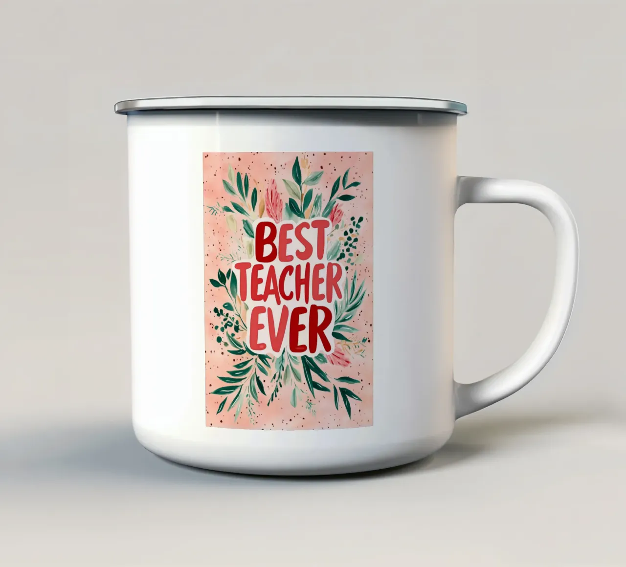 Best Teacher Ever (Version 1) emaille mok van treechild
