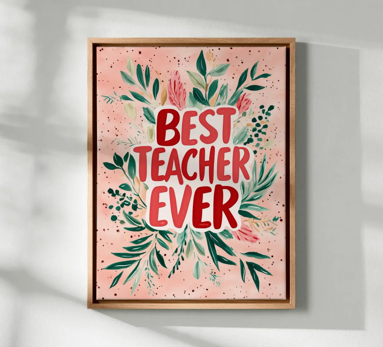 Best Teacher Ever (Version 1) canvas van treechild