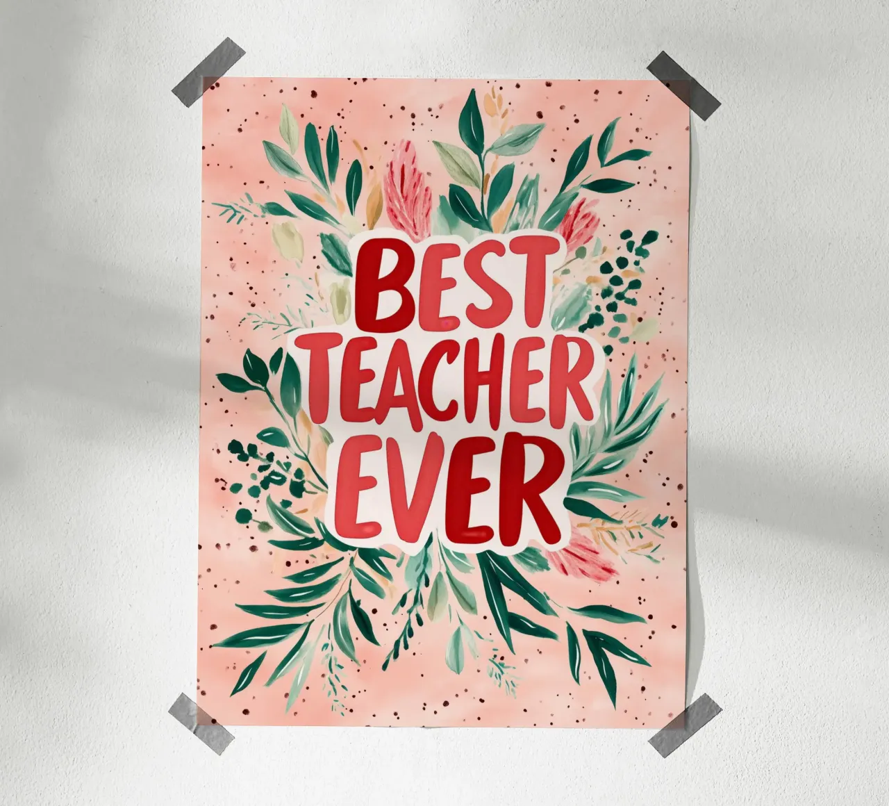Best Teacher Ever (Version 1) carta hahnemühle da treechild