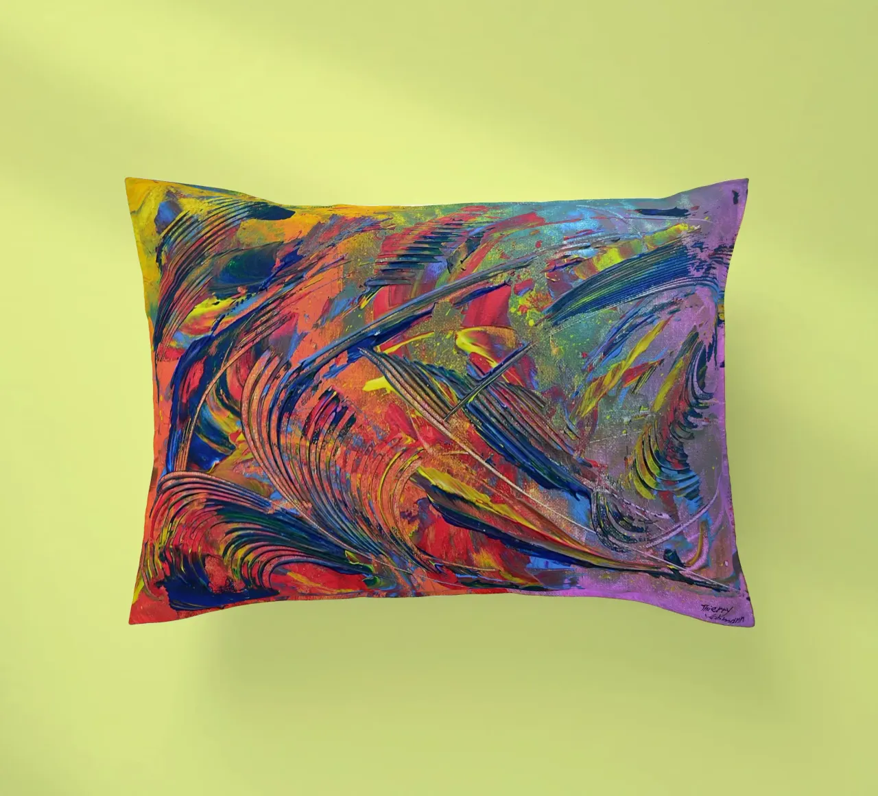 IDEAL GIFT 14 cuscino da Thierry Vobmann Abstract painting